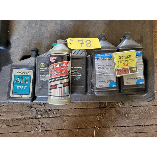 8- Containers of power steering fluid