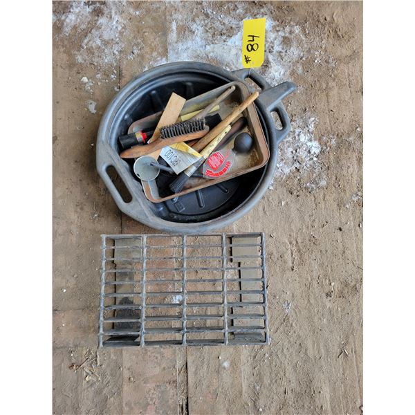 Oil drain, steel step & brushes