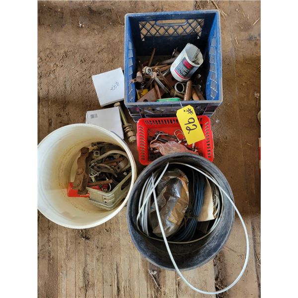 Heavy cotter pins, cable, brackets & muffler clamps