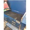Image 3 : Blue rolling cabinet, 16.5" x 34" c/w key