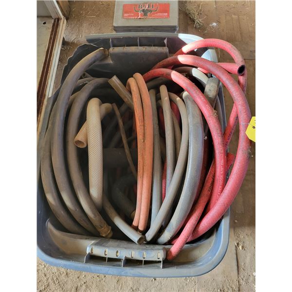 1- Crate of various rubber hose