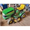 Image 1 : JD LA125, hydro, riding mower, showing 444 hrs, approx. 42" deck c/w new tire tube, oil filters, man