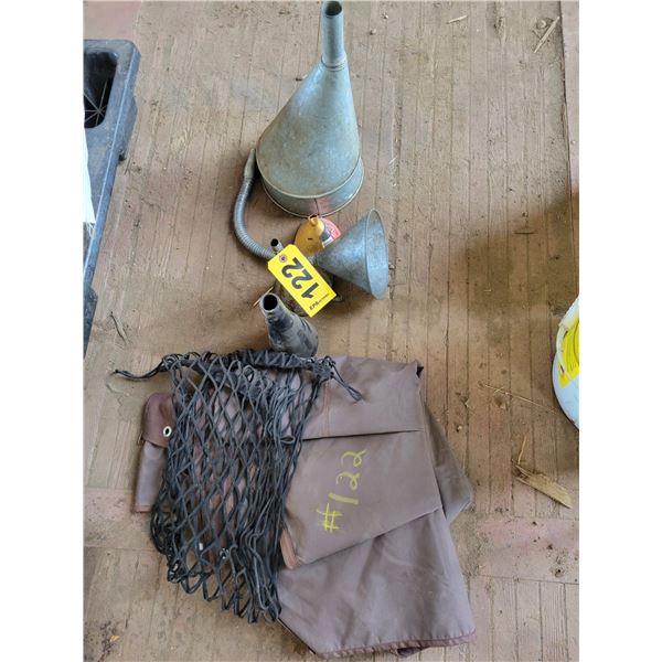 5- Funnels & brown tarp