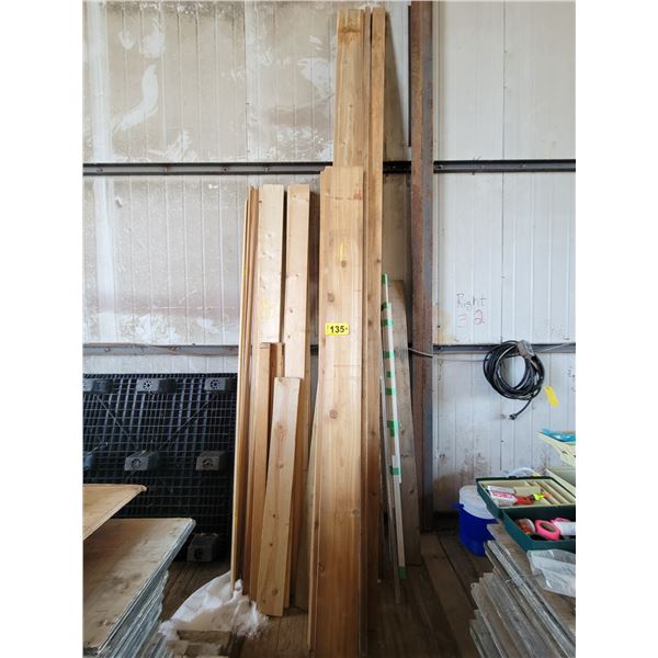 Qty of various stained wood