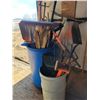 Image 1 : Sledge hammer, spades, grass whip, rakes, post auger, lining bars, shovels, squeegee & barrels