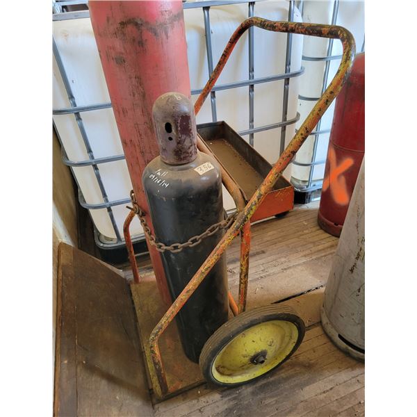 Oxygen tank & acetylene tank & cart (selling as is)