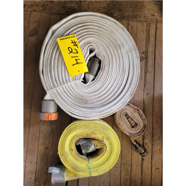 (Lots 203A to 215 are a Group Lot) New white fire hose, yellow hose & small water hose