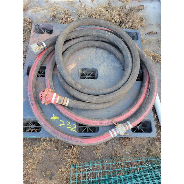 2- Lengths of heavy suction hose, some greenline
