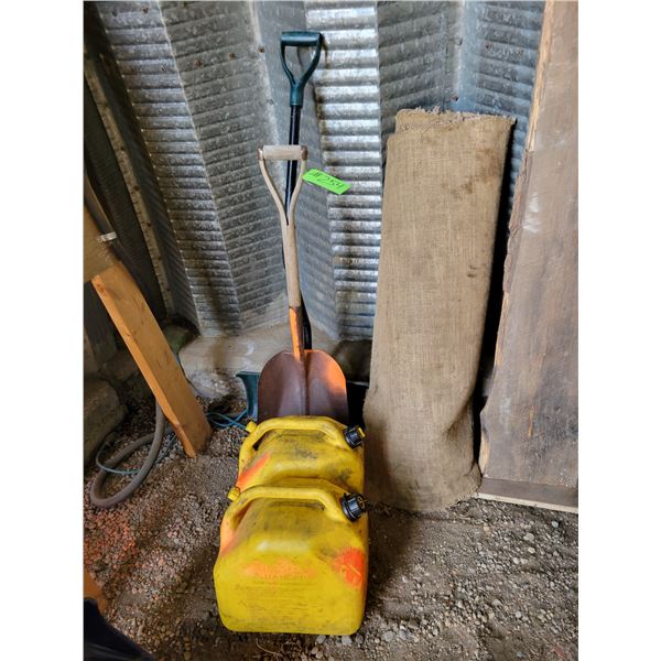 2- Jerry cans & 2- shovels