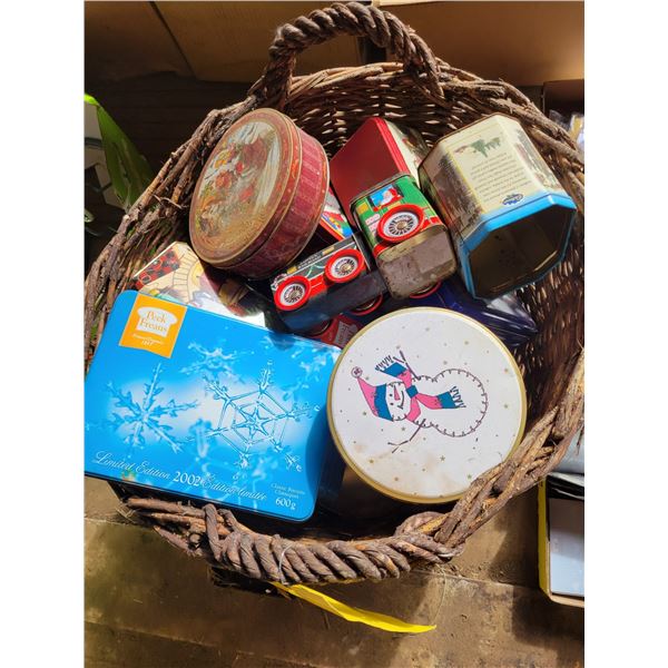 (Lots 236C to 236F are a Group Lot) Basket of Tins