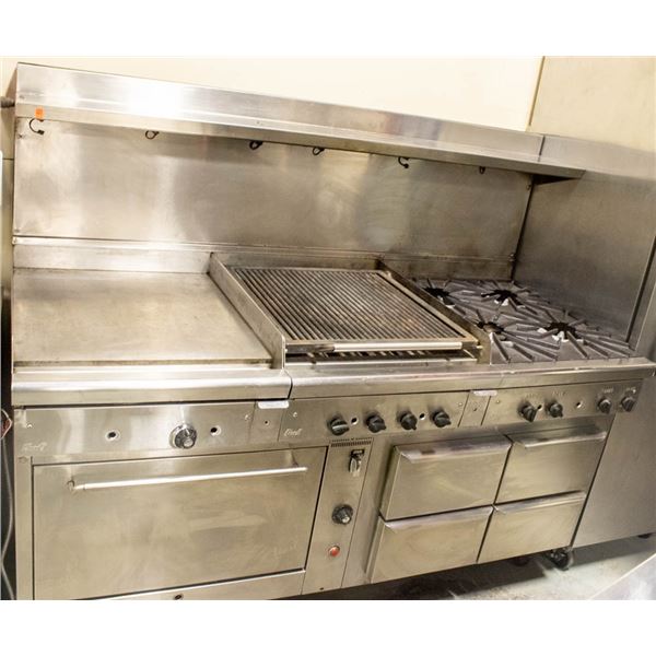 QUEST 3 WAY RANGE UNIT; FLAT TOP/ CHARBROILER &