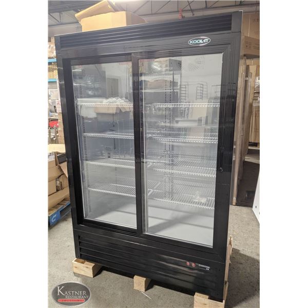 NEW KOOL-IT 34.6 CU. FT. DOUBLE SLIDING GLASS DOOR