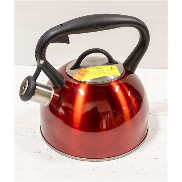 CUISINART AURA 2 QUART TEA KETTLE METALLIC RED