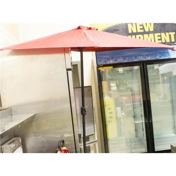 NEW UNPACKED BURGANDY HALF UMBRELLA