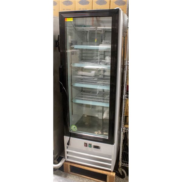 WHITE SINGLE GLASS DOOR BEVERAGE COOLER MOD#