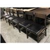 LOT OF 11 URBAN BROWN/ GREY WASHED DINING CHAIRS