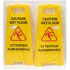Image 1 : 2PK OF NEW CAUTION WET FLOOR YELLOW SIGNS