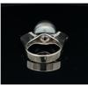 Image 8 : Tahitian Pearl and Diamond Ring, Unique Design