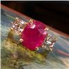 Image 8 : GIA East African Ruby & Fancy-Cut Diamond Ring