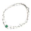 Image 8 : RARE GIA F1 Emerald and Layered Diamond Necklace