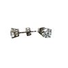 Image 2 : 1.00 CTW Diamond Stud Pierced Earrings - Lab-Grown