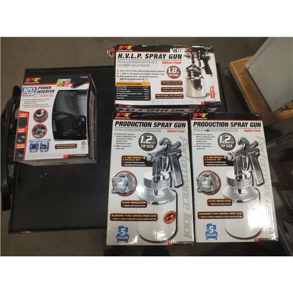 3 Paint Sprayers & 1 Small Power Inverter