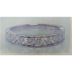 Diamond Lady's Ring, 14 K white gold- diamonds are full cut, approx. 1.00 carats, SI1-SI3 clarity, F