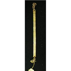 Lady's gold nuggeted watch band with 6 diamonds 10 K gold (3)