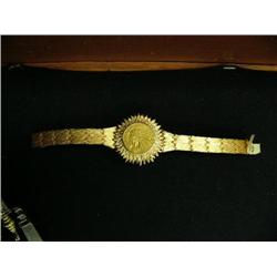 Gold bracelet with 1911 US 5 dollar Indian head gold coin (3)