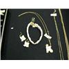 Image 1 : Lot of: beautiful ivory bracelet, an ivory floral pendant with gold nugget center, pair of gold nugg