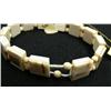 Image 3 : Lot of: beautiful ivory bracelet, an ivory floral pendant with gold nugget center, pair of gold nugg