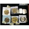 Image 1 : Lot of: 5 brass tool tags from the Gastineau Mining Co. and two 1 oz. silver bars (3)
