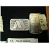Image 4 : Lot of: 5 brass tool tags from the Gastineau Mining Co. and two 1 oz. silver bars (3)