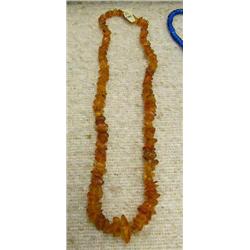 25" strand of amber chunk necklace (3)