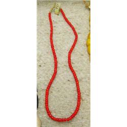 26" strand of red heart trade beads (3)