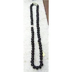 24" strand of black amethyst trade beads (3)