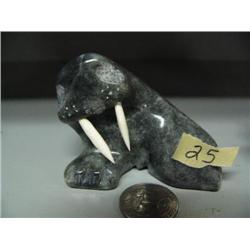 Soapstone walrus done by Paniptchuk