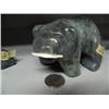 Image 1 : Soapstone bear with carved ivory fish in mouth