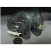 Image 2 : Soapstone bear with carved ivory fish in mouth