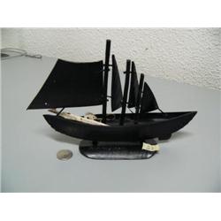 Baleen sailing ship- 10-1/4" and 6-1/4" tall