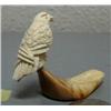 Image 3 : Carved ivory eagle mounted on fossilized ivory- 2" tall