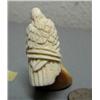 Image 4 : Carved ivory eagle mounted on fossilized ivory- 2" tall