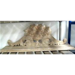 33" white-washed new wood shelf