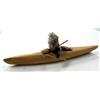Image 3 : 18" wood kayak with seal skin man and seal (3)