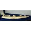 Image 5 : 19" white ivory walrus tusk with dog sled team- five dogs and man is 4" tall, ca. 1959 (3)