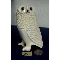4-3/4" white ivory owl- largest one ever seen by Duane by Kevin Oozevasuk(?) from Gambell, Alaska (3