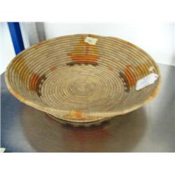 Navajo basket with ships in yellow and orange (3)