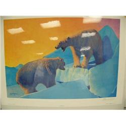 CHOICE on 5 Fred Machetanz prints: "Tense Moment", 249 of 950, image size 19-1/2" x 28" (500)