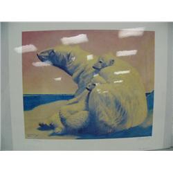 CHOICE on 5 Fred Machetanz prints:  Quality Time , 841 of 950, image size 19-1/2  x 23-1/2  (500)