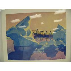 CHOICE on 5 Fred Machetanz prints:  Search in the Pressure Ice , 675 of 950, image size 20  x 25-1/2